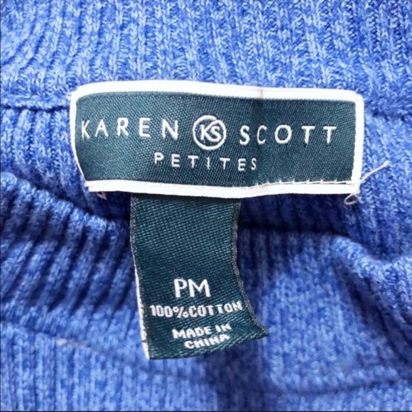 Karen Scott Petite Mock Neck Sweater Size Medium - Picture 3 of 6